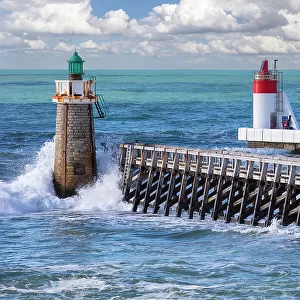L'Estacade (pier) & Lighthouses, Capbreton, Landes, Nouvelle-Aquitaine, France