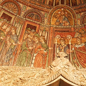 Mosaic of the Porta Sant Alipio - Transfer of the Relics of St. Mark into the Basilica
