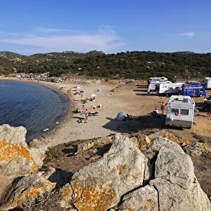Motorhome, Punta Rossa, Golf de Santa Manza, Corsica, France