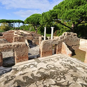 Neptune Baths of Ostia Antica at the mouth of the River Tiber, Ostia, Rome, Italy
