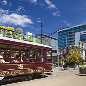 New Zealand, South Island, Christchurch, tram