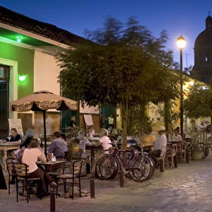 Nicaragua, Granada, Calle Calzada, Hotels, Restaurants, Tourists, Cathedral of Granada