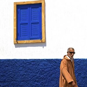 Person Walking In Oudaia Kasbah, Rabat, Morocco, North Africa