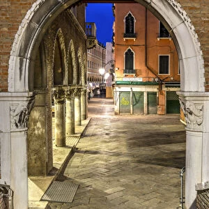 Picturesque night corner, Venice, Veneto, Italy