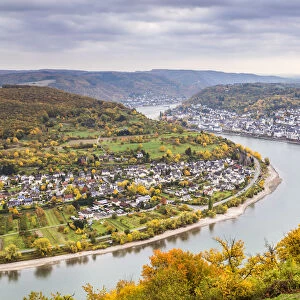 Rhine gorge and town of Boppard, Rhineland-Palatinate, Germany
