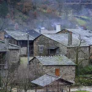 Rio de Onor, an old traditional village, all built in schist, in the north of Portugal
