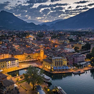 Riva del Garda at sunrise, Garda Lake, Trentino Alto Adige, Italy