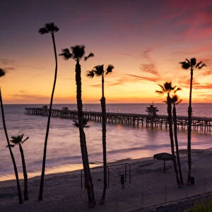San Clemente Pier at Sunset, California, USA