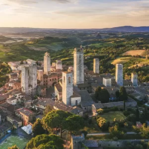 San Gimignano, known as the Town of Fine Towers, Siena province, Tuscany, Italy