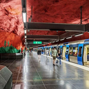 Solna Centrum Metro Station, Stockholm, Stockholm County, Sweden