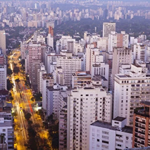 South America, Brazil, Sao Paulo, Sao Paulo city, View of the Jardim Paulisa and Jardins