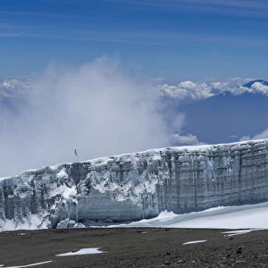 The Southern Icefields of Mount Kilimanjaro, viewed from near the summit, Tanzania