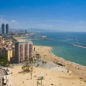 Spain, Barcelona, La barceloneta, Platja de la Barceloneta (Beach)