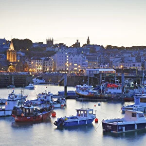 St. Peter Port Harbour At Night, Guernsey, Channel Islands