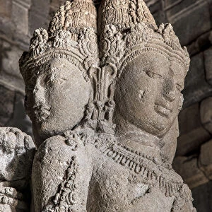 Statue of Brahma, Candi Brahma, Prambanan temple complex, Yogyakarta, Java, Indonesia