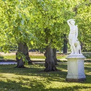 statue in the park of Drottningholm Palace near Stockholm, Sweden