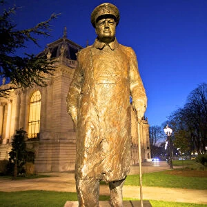 Statue Of Sir Winston Churchill, Paris, France, Western Europe