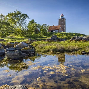 Svaneke lighthouse on Bornholm, Denmark