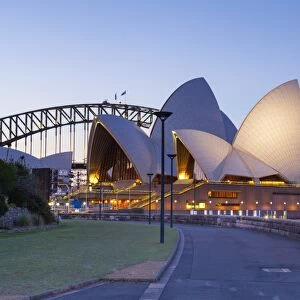 Sydney Opera House & Harbour Bridge, Darling Harbour, Sydney, New South Wales, Australia