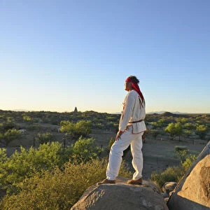 Tow Apache Indians, Apache Spirit Ranch Resort, Tombstone, Arizona, USA MR