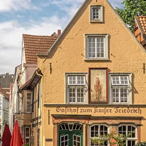 Traditional inn in the historic Schnoor district, Bremen, Germany