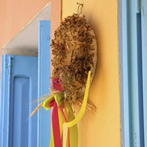 Traditional Wreath For House, Symi, Dodecanese, Greek Islands, Greece, Europe
