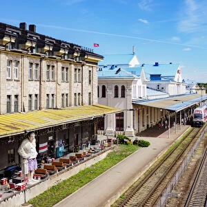 Train Station, elevated view, Vilnius, Lithuania