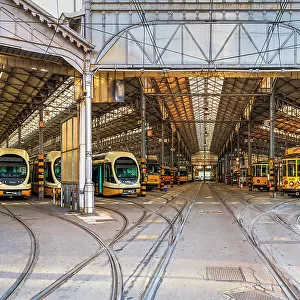 Tram depot, Milan, Lombardy, Italy
