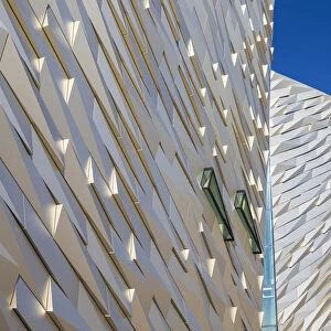 United Kingdom, Northern Ireland, Belfast, View of the Titanic Belfast museum