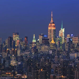 USA, New York City, Manhattan Skyline from Brooklyn