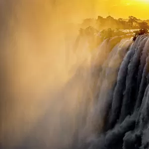 Victoria Falls at sunset, Livingstone, Zambia