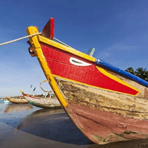 Vietnam, Mui Ne, Mui Ne Beach, Typical Local Fishing Boat