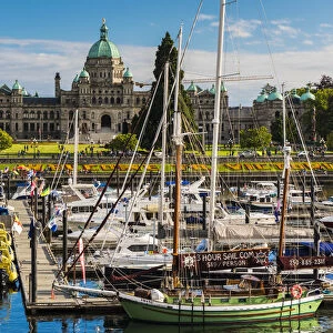 View of the British Columbia Parliament Buildings, Victoria, British Columbia, Canada