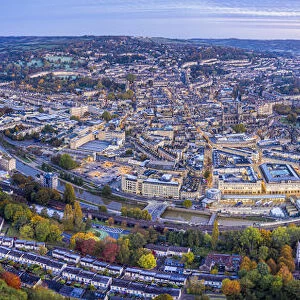 View over the Georgian city of Bath, Somerset, England