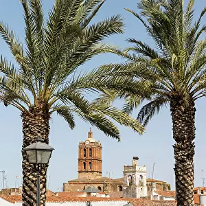 View towards Iglesia de la Candelaria (Church of la Candelaria), Zafra, Extremadura, Badajoz, Spain