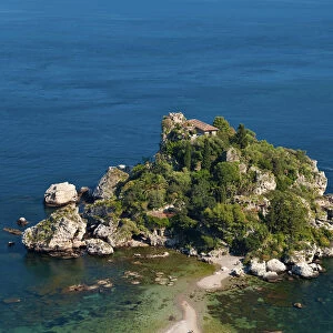 View of Isola Bella island, Taormina, Sicily, Italy