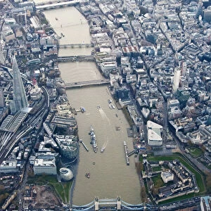 View of London from the air, England, UK
