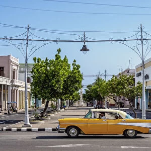 Vintage car at Paseo El Prado, Cienfuegos, Cienfuegos Province, Cuba