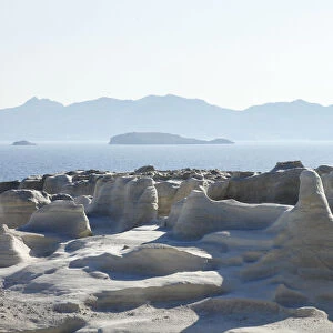 Volcanic Rock formations of Sarakiniko on Mlos, Cyclades, Greece