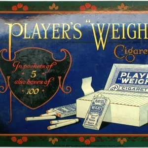 Players Weights Cigarettes: Flowered border, 1901=1939