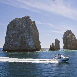 Busy tourism boats in Cabo San Lucas, Baja California Sur, Mexico. The Los Cabos area has grown to over 180, 000 inhabitants (2007) in the last 10 years