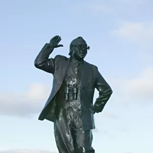 The Eric Morecambe statue in morecambe UK
