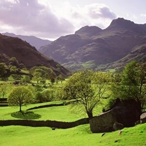 The Langdale Pikes in the Lake District UK