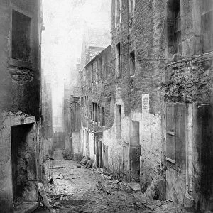 View looking down College Wynd towards Cowgate, Edinburgh, prior to demolition