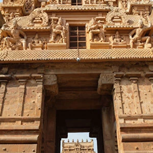 Architecture; Asia; Asian; Ethnic; India; Indian; Tamil Nadu; Tanjore; Thanjavur; Vertical