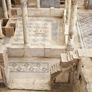 Turkey, Anatolia, Ephesus, A large room within one of the terrace houses