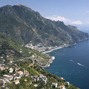 View of the Amalfi coastline from the hillside town of Ravello