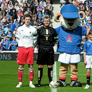 Rangers vs Falkirk: Scottish Premier League Showdown - Captains and Mascots at Ibrox