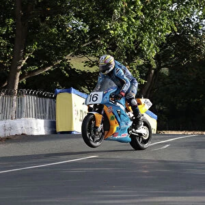 Dennis Booth (Kawasaki) at Ballaugh Bridge 2022 Classic Superbike Manx Grand Prix