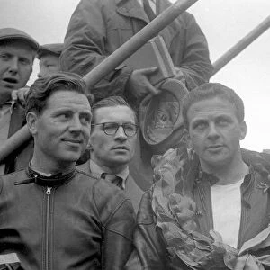 Geoff Duke, Libero Liberati and Bob McIntyre 1957 Senior Ulster Grand Prix